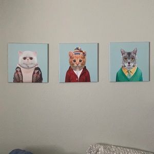 Wall art CATS 3-pc set